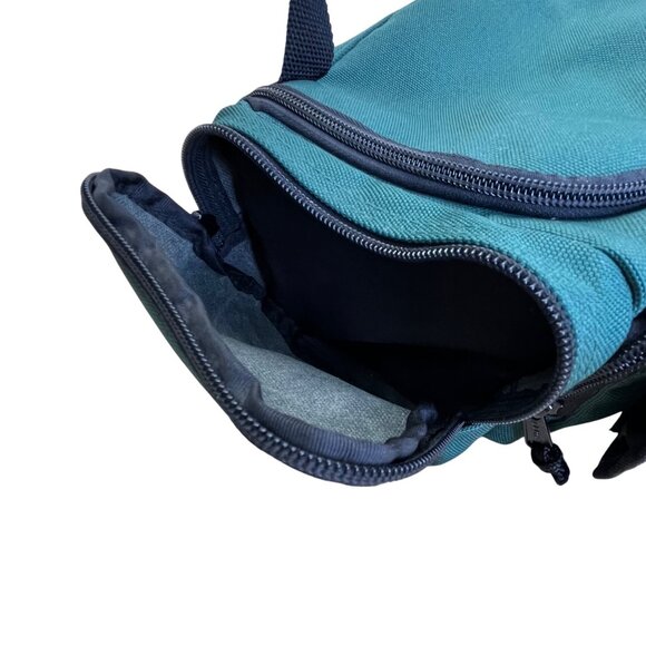 L.L. Bean Green Canvas Zippered Compartments Carry Handles AK02 Mini Duffel Bag - Picture 7 of 11